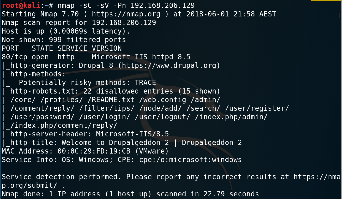 Exploiting Drupalgeddon 2 on Windows